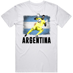 Sergio Romero Team Argentina Flag Copa America Cup Soccer Futball Mens Cotton Tee T Shirt