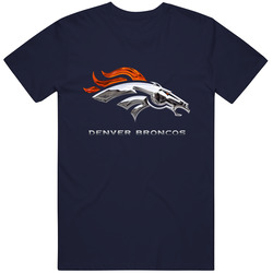 Denver Broncos Blue Mens Cotton Tee T Shirt