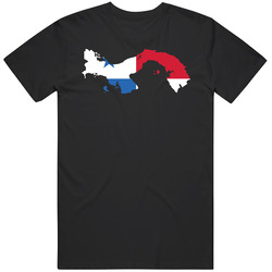 Panama Country Flag Silhouette Patriotic Nationality Mens Cotton Tee T Shirt