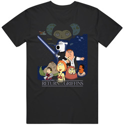 Family Guy Star Wars Return Of The Griffins Funny Mens Cotton Tee T Shirt