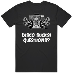 Disco Sucks Funny Music Mens Cotton Tee T Shirt