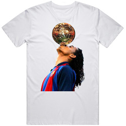 Ronaldinho Soccer Brazil Ac Milan Mens Cotton Tee T Shirt