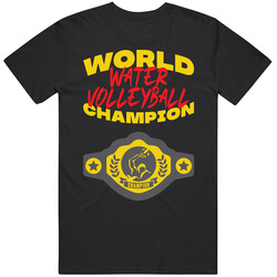 Water Volleyball World Champion Belt Funny Sports Hobby Mens Cotton Tee T Shirt