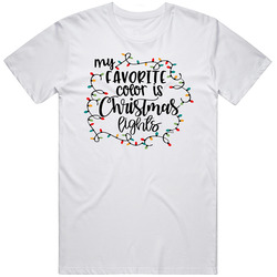 My Favorite Color Is Christmas Lights Mens Cotton Tee T Shirt