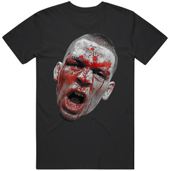 Nate Diaz Bloody Face Mixed Martial Artist Fight Fan Mens Cotton Tee T Shirt