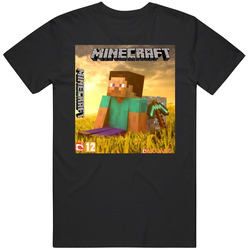 Minecraft Video Game Cover Mens Cotton Tee T Shirt