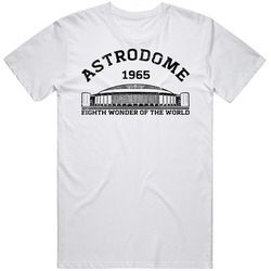 Astrodome 1965 The Eight Wonder Of The World Distressed White Mens Cotton Tee T Shirt