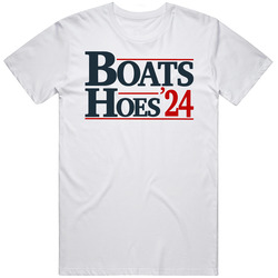 Boats And Hoes 2024 Funny Mens Cotton Tee T Shirt