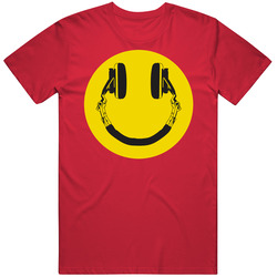 Addict Smiley Dj Deck Headphone Hip Hop Rap Logo Music Fan Mens Cotton Tee T Shirt