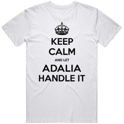 Keep Calm And Let Adalia Handle It Cool Custom Mens Cotton Tee T Shirt