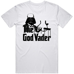 The Godvader Funny On White Mens Cotton Tee T Shirt
