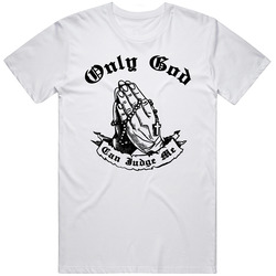 Only God Can Judge Me Popular Rapper Song Lyrics  Fan Mens Cotton Tee T Shirt