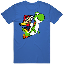 Super Mario World Snes Box Art Mens Cotton Tee T Shirt