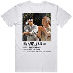 The Karate Kid 80s Retro Movie Credits Card Mens Cotton Tee T Shirt