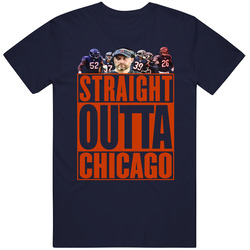 Straight Outta Chicago Coach Players Chicago Football Fan Mens Cotton Tee T Shirt
