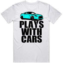 Blue 2009 Nissan Gtr Never Grew Up Cool Car Mens Cotton Tee T Shirt