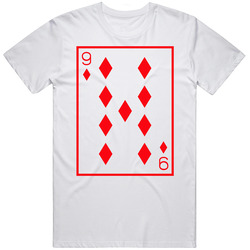 Nine Of Diamonds Playing Card Funny Halloween Costume Mens Cotton Tee T Shirt