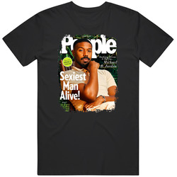 Michael B Jordan Sexiest Man Alive People Magazine Cover Distressed Mens Cotton Tee T Shirt