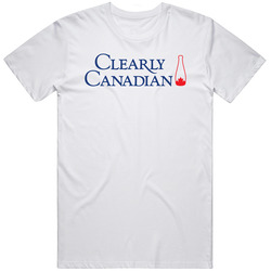 Clearly Canadian Popular Discontinued Drink Mens Size Large White Mens Cotton Tee T Shirt