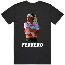 Juan Carlos Ferrero Spain Tennis Mens Cotton Tee T Shirt