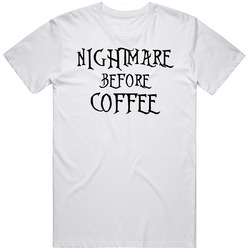 Nightmare Before Coffee Funny Halloween Movie Parody Mens Cotton Tee T Shirt
