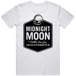 Midnight Moon Moonshine Whiskey Label Logo Mens Cotton Tee T Shirt
