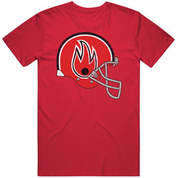 Chicago Fire Usfl Defunct Football Team Worn Look Mens Cotton Tee T Shirt