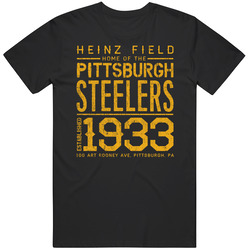 Pittsburgh Heinz Football Field Retro Poster Style Fan Mens Cotton Tee T Shirt