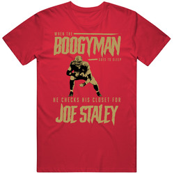 The Boogeyman Checks For Joe Staley San Francisco Football Mens Cotton Tee T Shirt