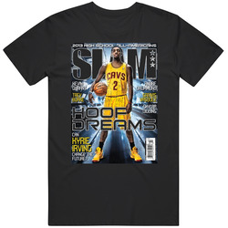 Slam Magazine Issue 169 Kyrie Irving Popular Basketball Magazine Grunge Look Mens Cotton Tee T Shirt
