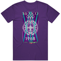 Mexico Olympics 1968 Grunge Mens Cotton Tee T Shirt