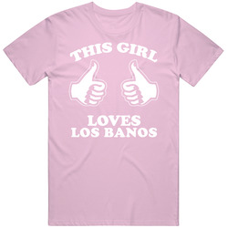 This Girl Loves Los Banos Custom Mens Cotton Tee T Shirt