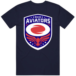 Ohio Aviators Pro Rugby League Team Logo Fan Mens Cotton Tee T Shirt