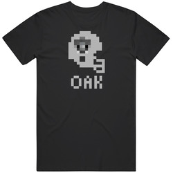 Oakland Oak Football Nfl Team Pixelated 8 Bit Logo Fan Mens Cotton Tee T Shirt