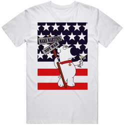Family Guy Brian Funny White Mens Cotton Tee T Shirt