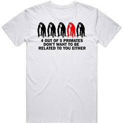 Monkey Evolution Funny Relation Mens Cotton Tee T Shirt