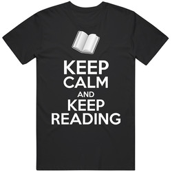 Keep Calm And Keep Reading Mens Cotton Tee T Shirt