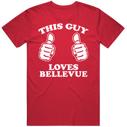 This Guy Loves Bellevue Custom Mens Cotton Tee T Shirt