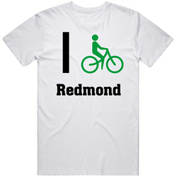 I Bike Redmond Custom Mens Cotton Tee T Shirt