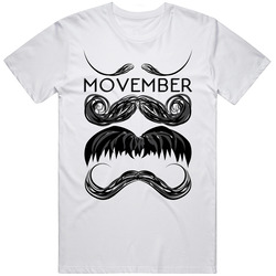 Movember Moustaches Fun Popular Celebration Mens Cotton Tee T Shirt