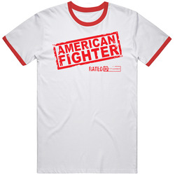 American Fighter Rated D For Damage Mens Cotton Tee T Shirt