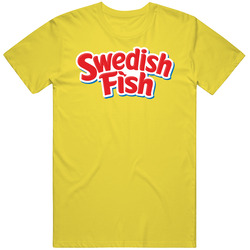 Maynards Swedish Fish Gummy Candy Logo Mens Cotton Tee T Shirt