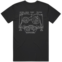 Cassette Tape Retro Style Mens Cotton Tee T Shirt