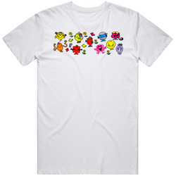 Mr Men And Little Miss Children's Novel Characters Mens Cotton Tee T Shirt