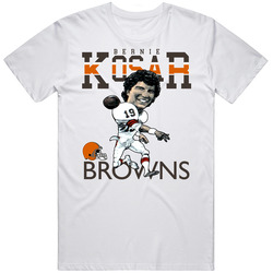 Bernie Kosar Retro Football Caricature Mens Cotton Tee T Shirt