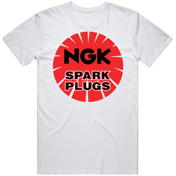 Ngk Spark Plugs T-Shirt racing formula 1 Indy 500 retro COOL Mens Cotton Tee T Shirt