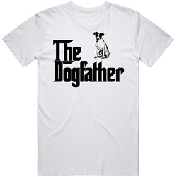 Parson Russell Terrier Custom Dog Breed The Dogfather Mens Cotton Tee T Shirt