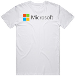 Microsoft Corporation Nasdaq Company Logo Employee Fan Mens Cotton Tee T Shirt