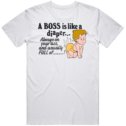 Diaper Boss Funny Mens Cotton Tee T Shirt