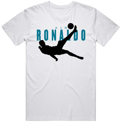 Air Christiano Ronaldo Bicycle Kick Real Madrid Football Soccer Player Fan Mens Cotton Tee T Shirt